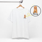 a t - shirt with a picture of a dog on it