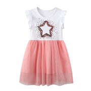 Robe d'été sans manches Star Mesh pour filles