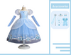 Kids Cinderella Inspired Princess Dress