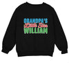 a black sweatshirt with the words grandpa&#39;s little star william on it