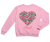 Personalized Floral Heart Autumn Sweatshirt for Toddler Girls Christmas Gift