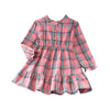 SkipStars Full Sleeve Tartan Ruffle Girls Dress, Multicolour