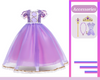 Robe inspirée de la princesse Rapunzel pour les petites filles