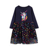Robe Tulle Licorne Magique, Bleu Marine