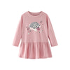 SkipStars Baby Deer Full Sleeve Dress - Dreamy Pink