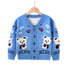 SkipStars Full Sleeve Cute Bear Theme Boys Cardigan, Mulitcolours