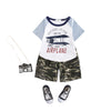 AIRPLANE THEME T-SHIRT & SHORTS SET