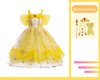 Princesse Belle Inspiré Filles Robe