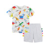 T-shirt et short 2 pièces à imprimé dinosaure à manches courtes pour garçon in Rose | Enfant en bas âge enfant bébé garçon vêtements cadeau garçon sweats tenues