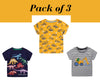 T-shirts en coton pour garçons T-shirts et hauts d'été pour bébés garçons | Road Crane Toddler Baby Boys T-shirts Vêtements Cadeau pour garçons Tees Outfit Lot de 3