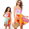 Sleeveless Mommy and Me Dresses for Mother and Daughter Matching Sets