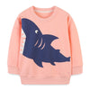 Sweat-shirt filles à manches longues motif requin