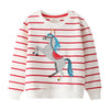 Sweat-shirt fille à manches longues motif licorne