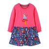 Long Sleeve Floral Mushroom Pattern Girls Dress