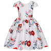 Robe Fille Fleurie Manches Courtes