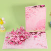 Personalized Pink Blossom Flower Greeting Card - 3D Handmade Pop-up Cards - Perfect Thinking of You, Congrats, or Thank You Gift for Her"