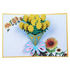 Personalized 3D Pop-Up Sunflower Bouquet Greeting Card - Handmade for Thinking of You, Congrats, Weddings, & Thank You gift