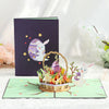 Personalized 3D Pop-Up Bunny with Easter Eggs Greeting Card-Handmade, Perfect for birthdays, congrats & thank you as unique thinking of you