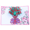 Personalized Red Flowers Bouquet Greeting Card  - 3D Pop-up Handmade Greeting Card for Birthday Wedding Wishes, Thank You gift, & More!