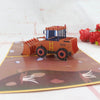 Pop-Up Greeting Card for Kids Birthday Mini Bulldozer: Personalized Kids Design for Thoughtful Birthday, Thank You or Congrats Gift